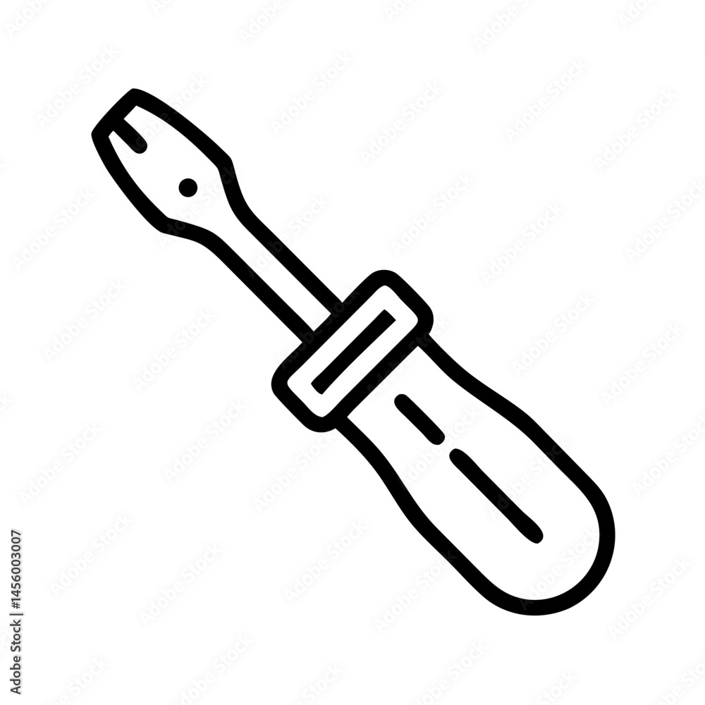 Poster screwdriver on transparent background for web and graphic design