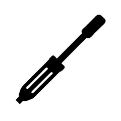 screwdriver silhouette on transparent background for web and graphic design
