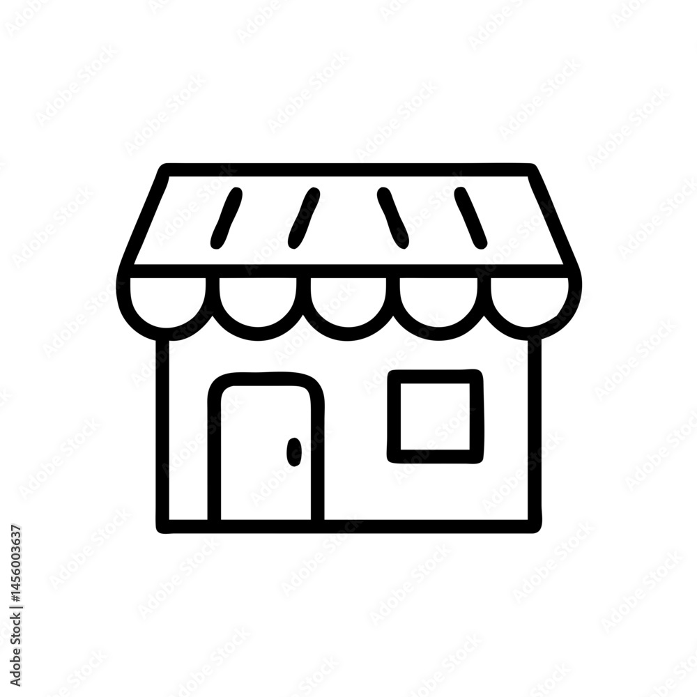 Poster storefront icon on transparent background for web and graphic design