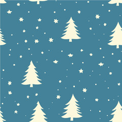Vector of Christmas tree Seamless Patterns
