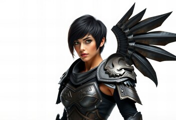 Naklejka premium Featuring Woman wearing thunder warrior armor