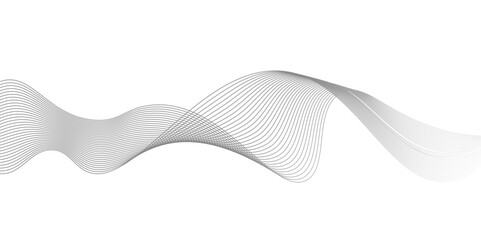 Abstract black wave banner template.science concept. Asset for banner, overlay, collage, Abstract black wave lines on white background,black wave for design brochure, website, flyer.
