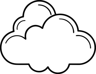 Cloud icons vector illustration line art