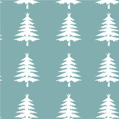 Obraz premium Vector of Christmas tree Seamless Patterns