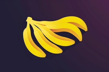 Vibrant and Creative Banana Illustration on a Dark Background