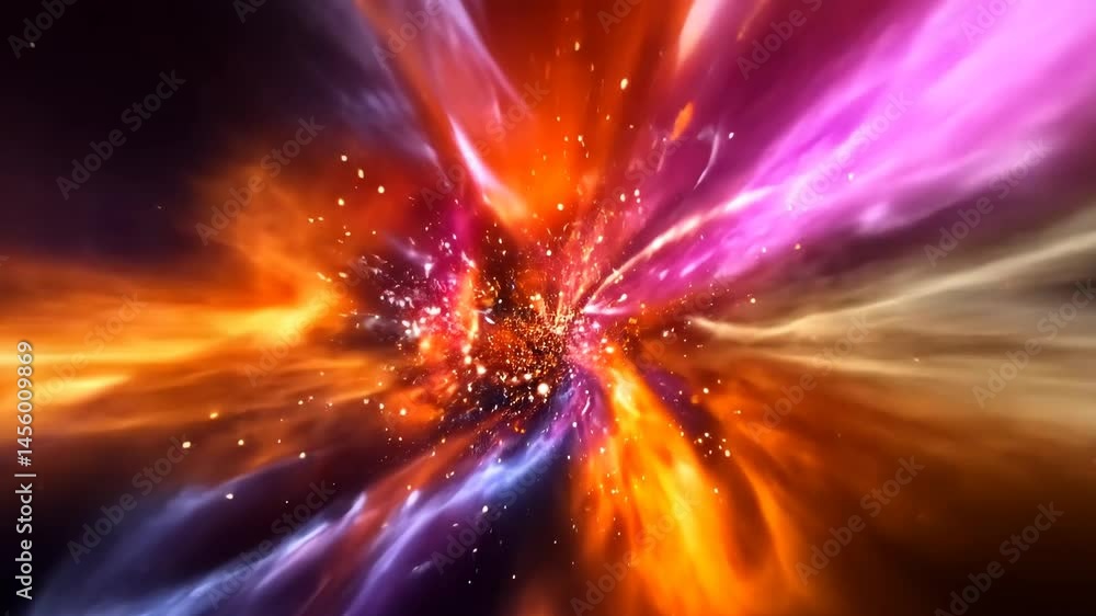Poster explore the beauty of a cosmic nebula created with advanced artificial intelligence technology in dy