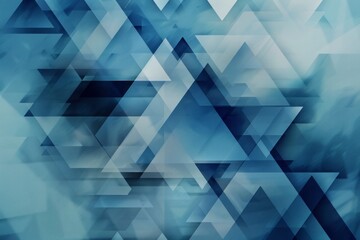 Obraz premium Abstract Blue and Teal Geometric Shapes with Blurred Background