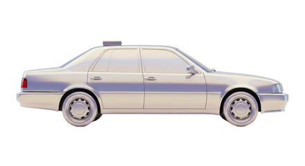 Isolated Shiny Car Chrome Color Sleek Design