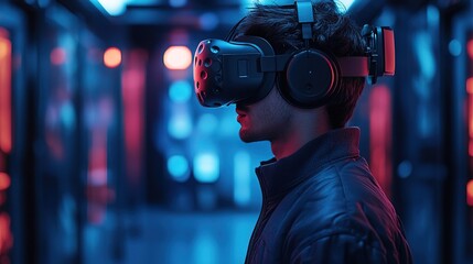 A futuristic VR escape room with AI-generated puzzles 