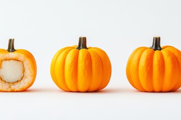 Pumpkin sushi trio echoes autumn enchantment, fusing culinary quirkiness with Halloween's eerie charm and intricate Japanese artistry