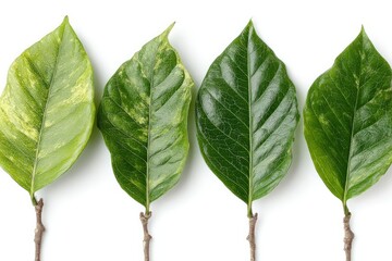 Obraz premium Vibrant coffee leaves align like verdant soldiers, evoking Earth Day's green renewal and Japans Midori no Hi celebration