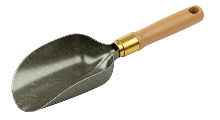 Isolated Garden Scoop with Wooden Handle