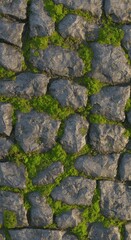 Abstract texture of a rough, old stone wall with