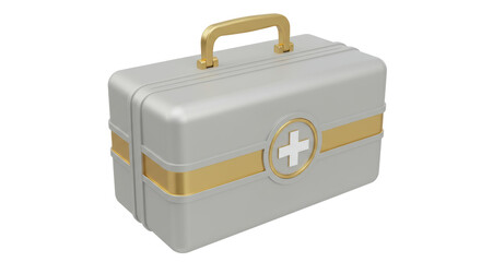 Isolated First Aid Kit with Medical Cross Symbol