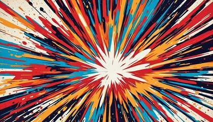 Fototapeta premium Photo Abstract liquid paint explosion with glowing highlights and shadows.