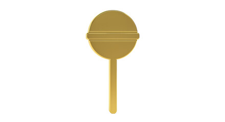 Isolated Golden Lollipop Candy