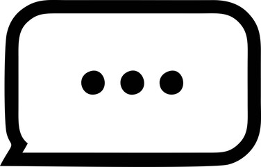 Fototapeta premium Communication bubble displays the ellipsis icon