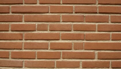 Fototapeta premium Red brown vintage brick wall with shabby structure. Horizontal wide brickwall background. Grungy red brick blank wall texture. Retro house facade. Abstract panoramic web banner. Stonewall surface 1