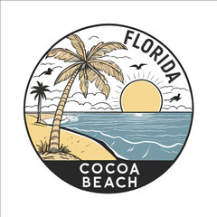 Fototapeta premium Sunset Serenity on Cocoa Beach