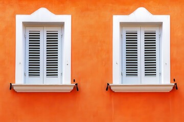 Fototapeta premium window with shutters