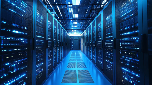Image depicting a server within a server room featuring a rack