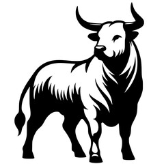 Bull silhouette vector design