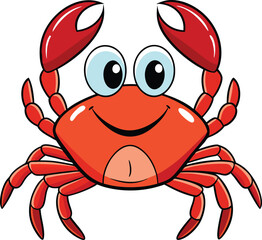 crab cartoon isolated on white