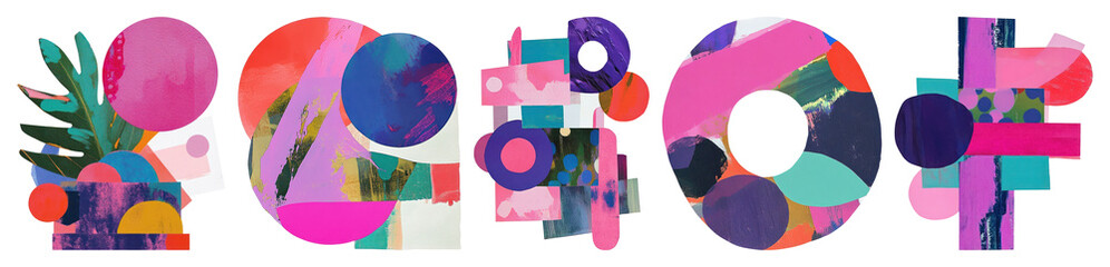 PNG Floating shape element colorful collage vibrant transparent background.