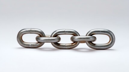 Fototapeta premium Three Linked Chain Sections