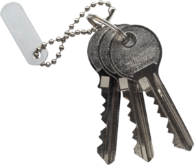 house keys isolated on white background