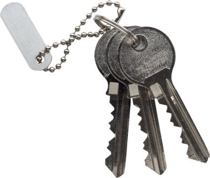 house keys isolated on white background