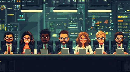 Pixel Art Business Meeting