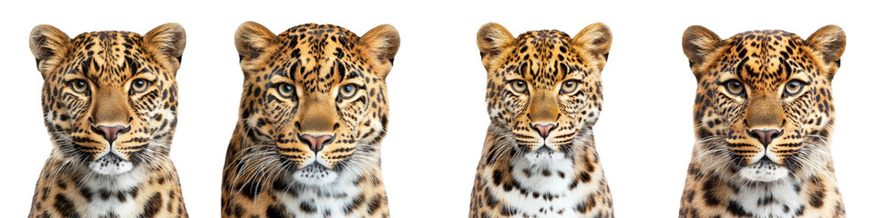 Fototapeta premium Captivating leopard face close-up portrait