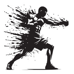 Silhouette Designs of Fierce Boxers