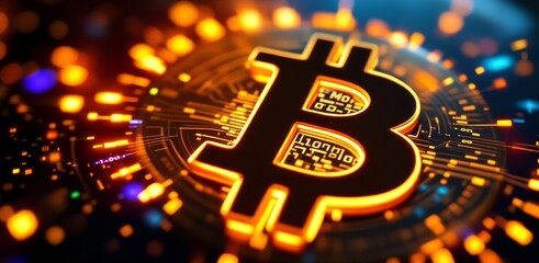 Exploration of cryptocurrency innovations immersed in vibrant digital patterns illuminating the future of finance bitcoin money wallpaper background 