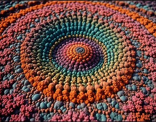 Fractal geometry with vibrant color gradients.