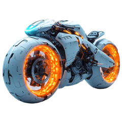 Futuristic motorcycle concept art tron style bike design illustration ai on transparent background