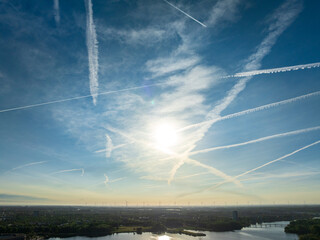 chemtrails left by airplanes