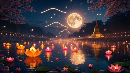 Vesak Full Moon Day | Poson Day Celebration Sri Lanka 6K High Resolution Photo | Sinhala Festival Photo Ideas | Landscape