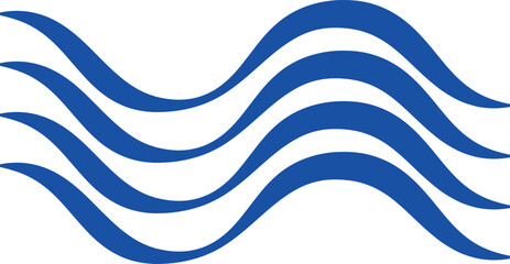 Air , water waves line icon. Simple wind, breeze, outline signs, weather symbol isolated on transparent backgrounds, vector  with editable stroke. Various wave art design logo element.