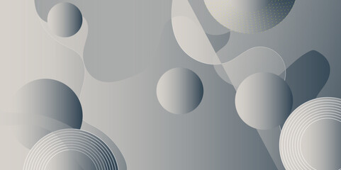 Title: Title: Title: Abstract white geometric overlapping circle background with shadow. Vector circles template vector design. white background texture, Xmas, backdrop, lights, wallpaper design.

