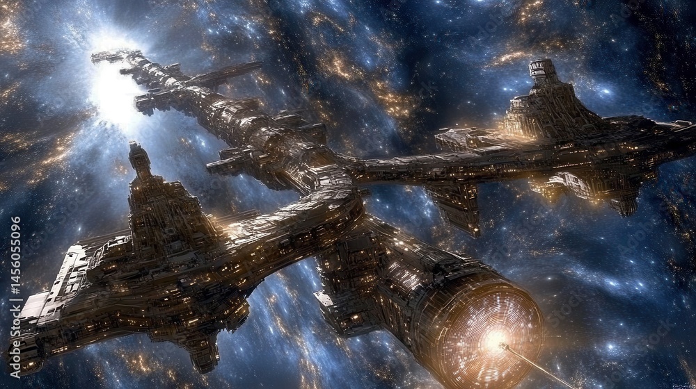 Poster interstellar nebulae swirls of cosmic dust and gaseous clouds breathtaking space galaxy infinite uni