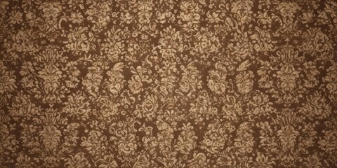 Fototapeta premium Elegant brown & beige damask wallpaper Seamless ornate pattern , sophisticated, stylish