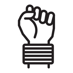 fist Line Icon