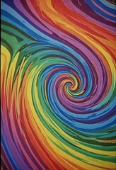 Fototapeta premium Picture Rainbow swirl design, high quality