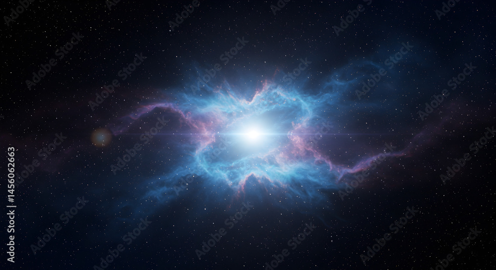 Poster mesmerizing cosmic nebula a celestial tapestry of light and gas in deep space