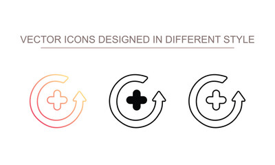 Recovery icon design with white background stock illustration