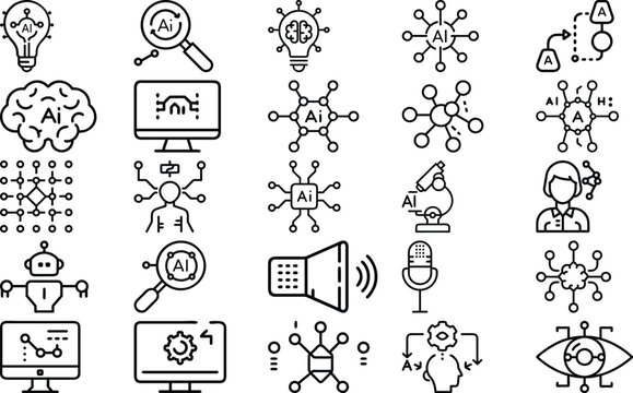 AI & Machine Learning Concepts Icon Set