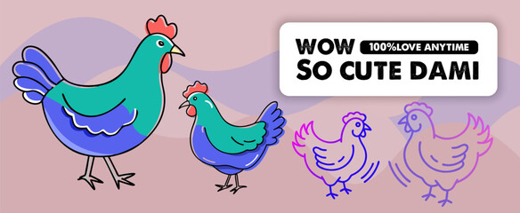 Hen Set of Chicken with eggs silhouettes vector isolated on white background