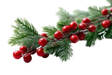 Holiday decorations festive red berries and pine branches indoor setting nature close-up seasonal atmosphere festive vibes